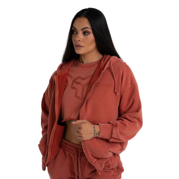 Ženski duks Zip Up Washed Terra - STRIX L