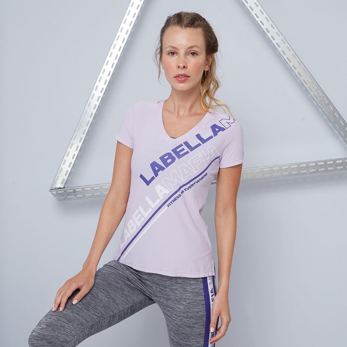 Женска мајица Color Block Purple - LABELLAMAFIA