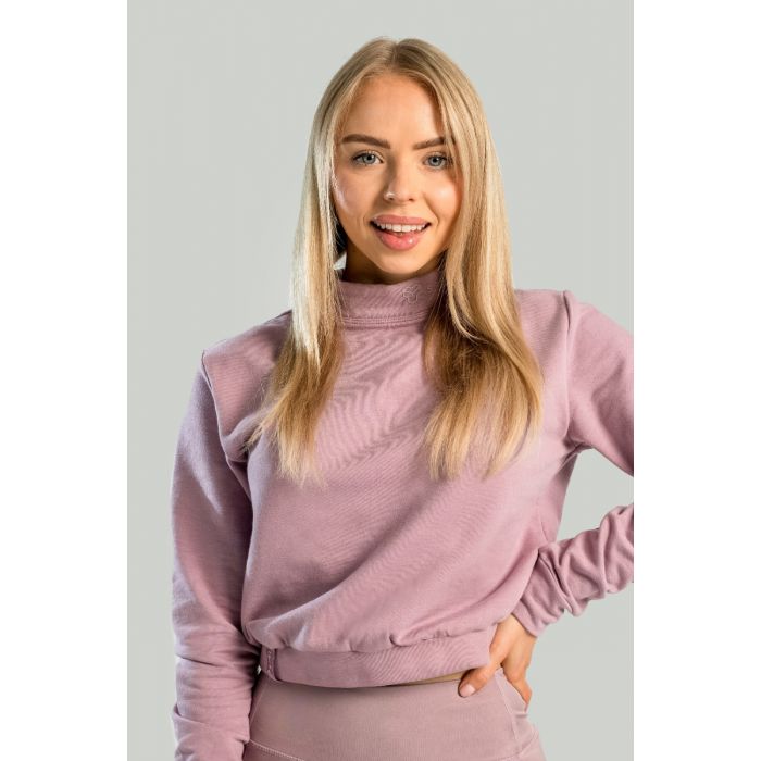 Ženska majica dugih rukava Essential High Neck Mauve - STRIX XL