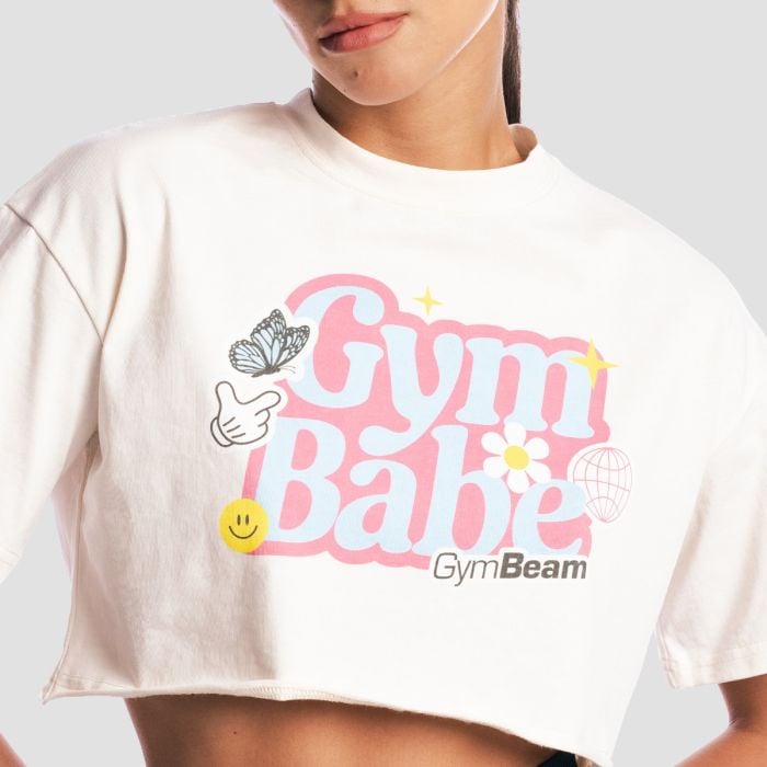 Ženska majica GymBabe Cream - GymBeam M