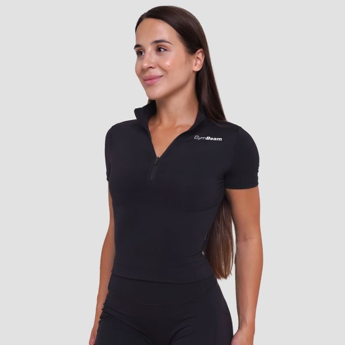 Ženska majica Ignite Cropped Black - GymBeam M