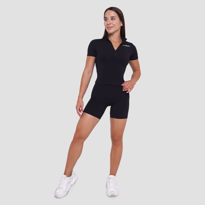 Ženska majica Ignite Cropped Black - GymBeam M