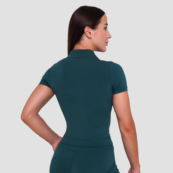 Ženska majica Ignite Cropped Dark Green - GymBeam L