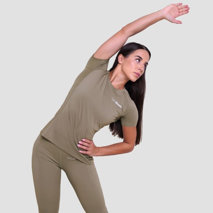 Ženska majica za trčanje Pulse Vetiver - GymBeam XXL