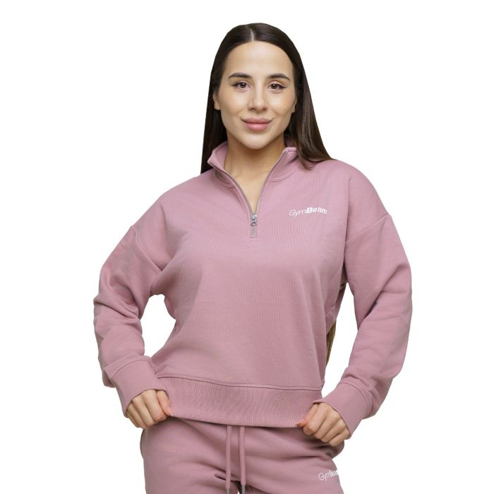 Ženska dukserica Agile 1/2 Zip Woodrose - GymBeam XL