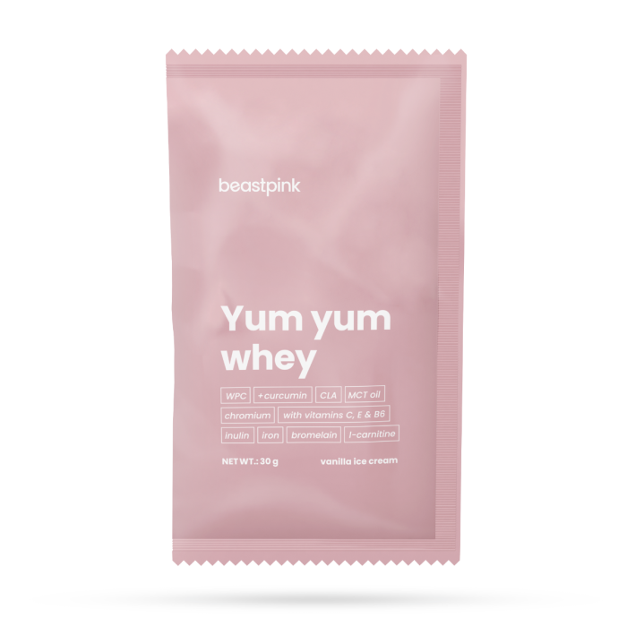 Yum Yum Whey uzorak - BeastPink 30 g - strawberry splash
