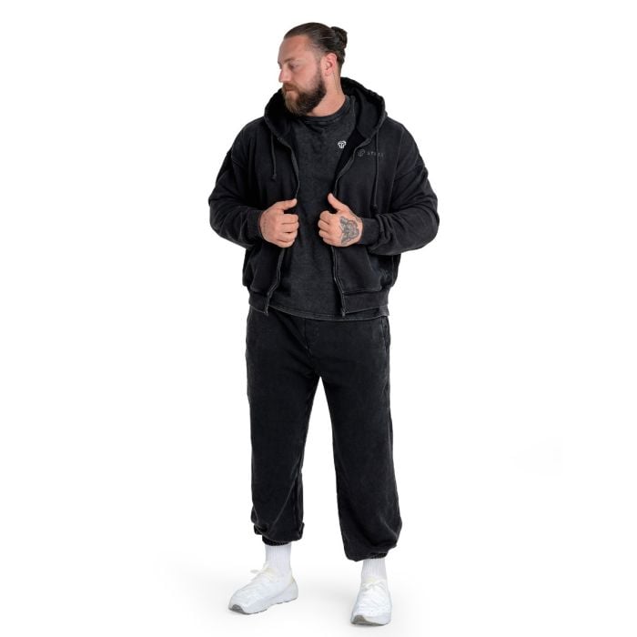 Muški duks Zip Up Washed Black - STRIX M