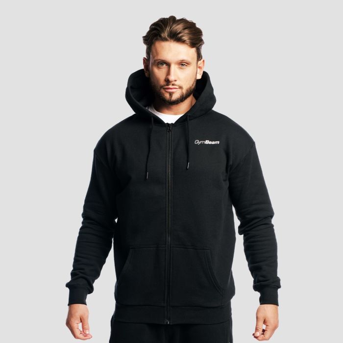 Muški duks Zone Zip Up Black - GymBeam XL