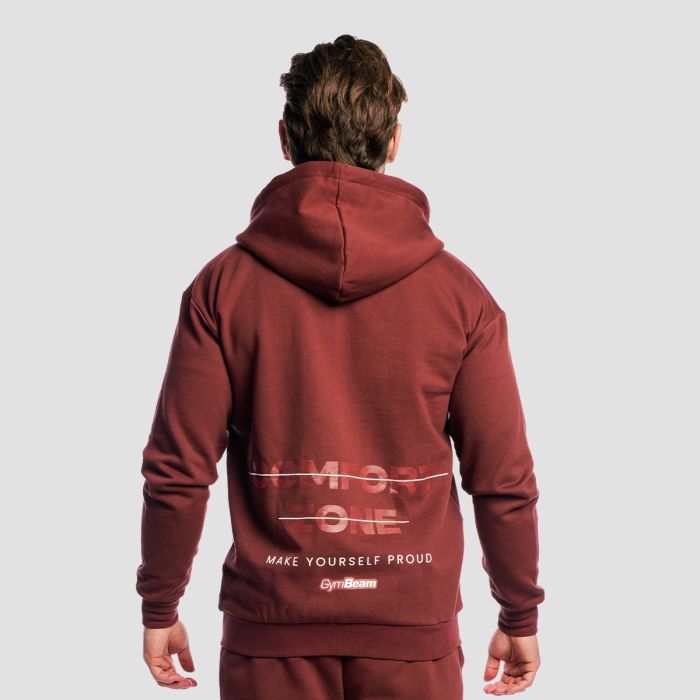 Muški duks Zone Zip Up Cherrywood - GymBeam XXL