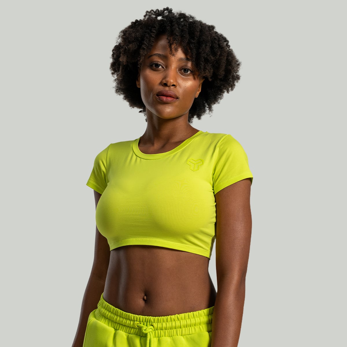 Ženski CropTop Essential Chartreuse - STRIX