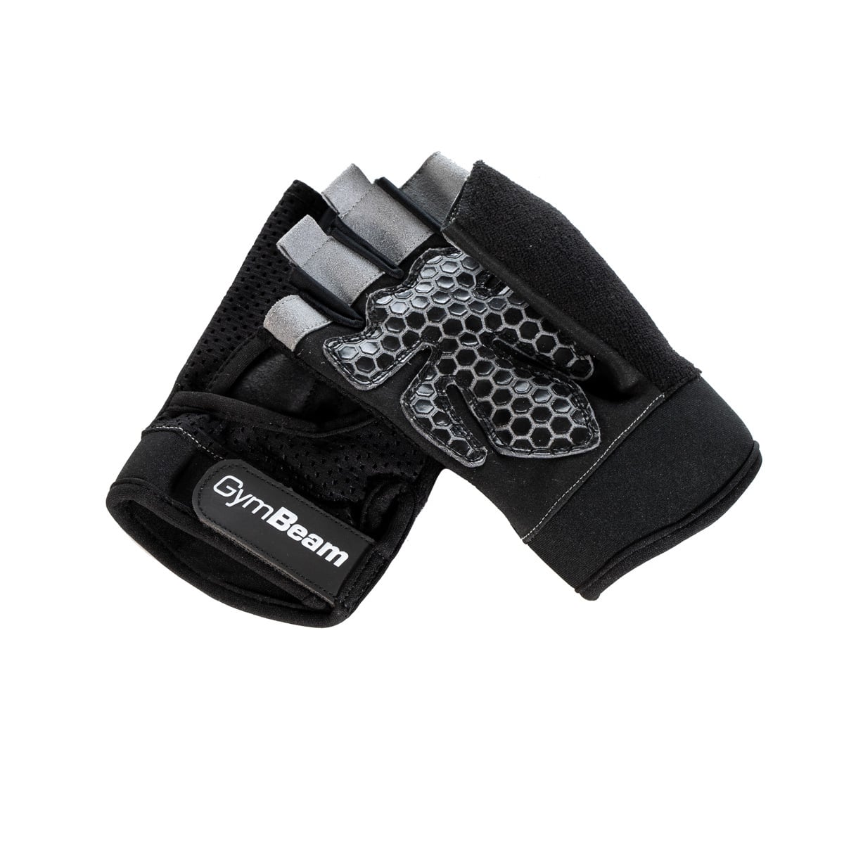 Fitnes rukavice Grip Black  - GymBeam
