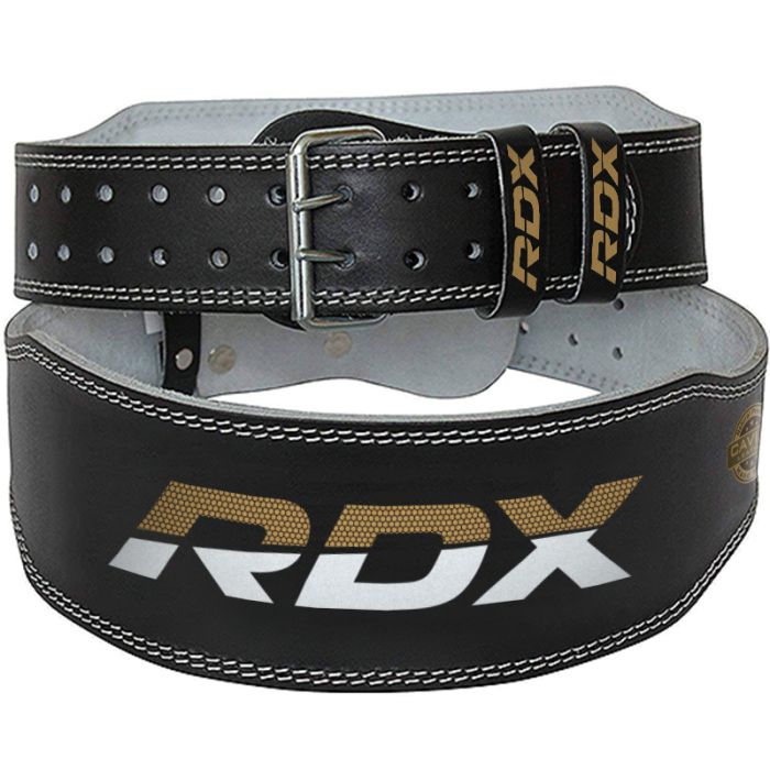 Fitnes pojas 6“ Leather Black/Gold - RDX Sports