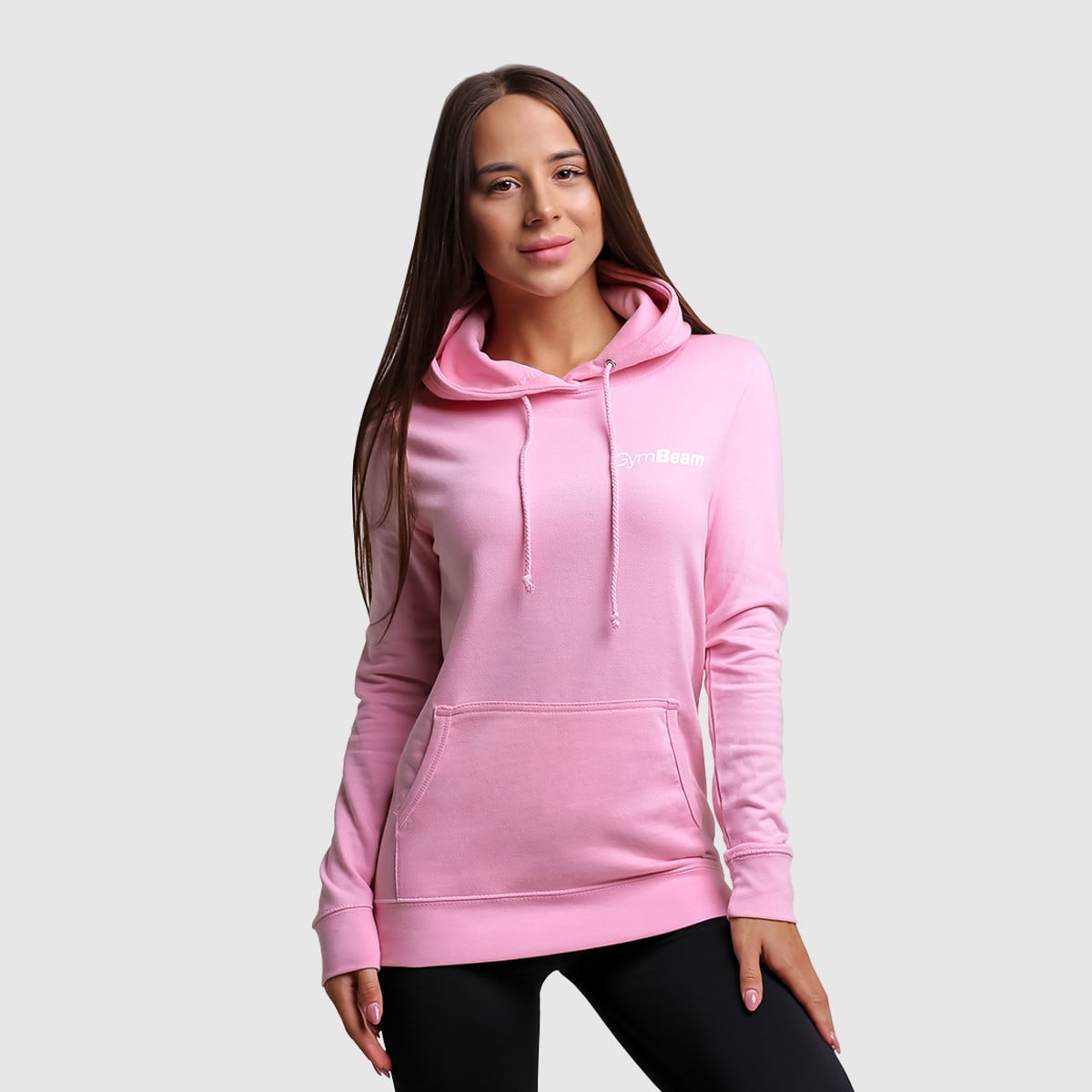 Ženski duks PRO Hoodie Baby pink - GymBeam