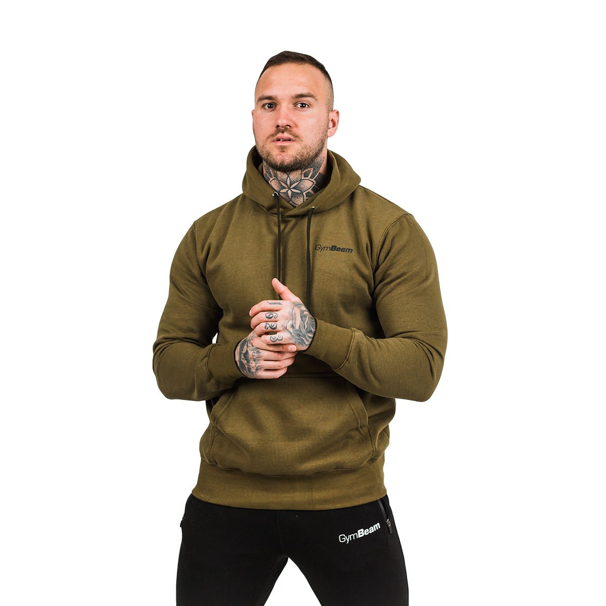 Dukserica Athlete Military Green Black - GymBeam