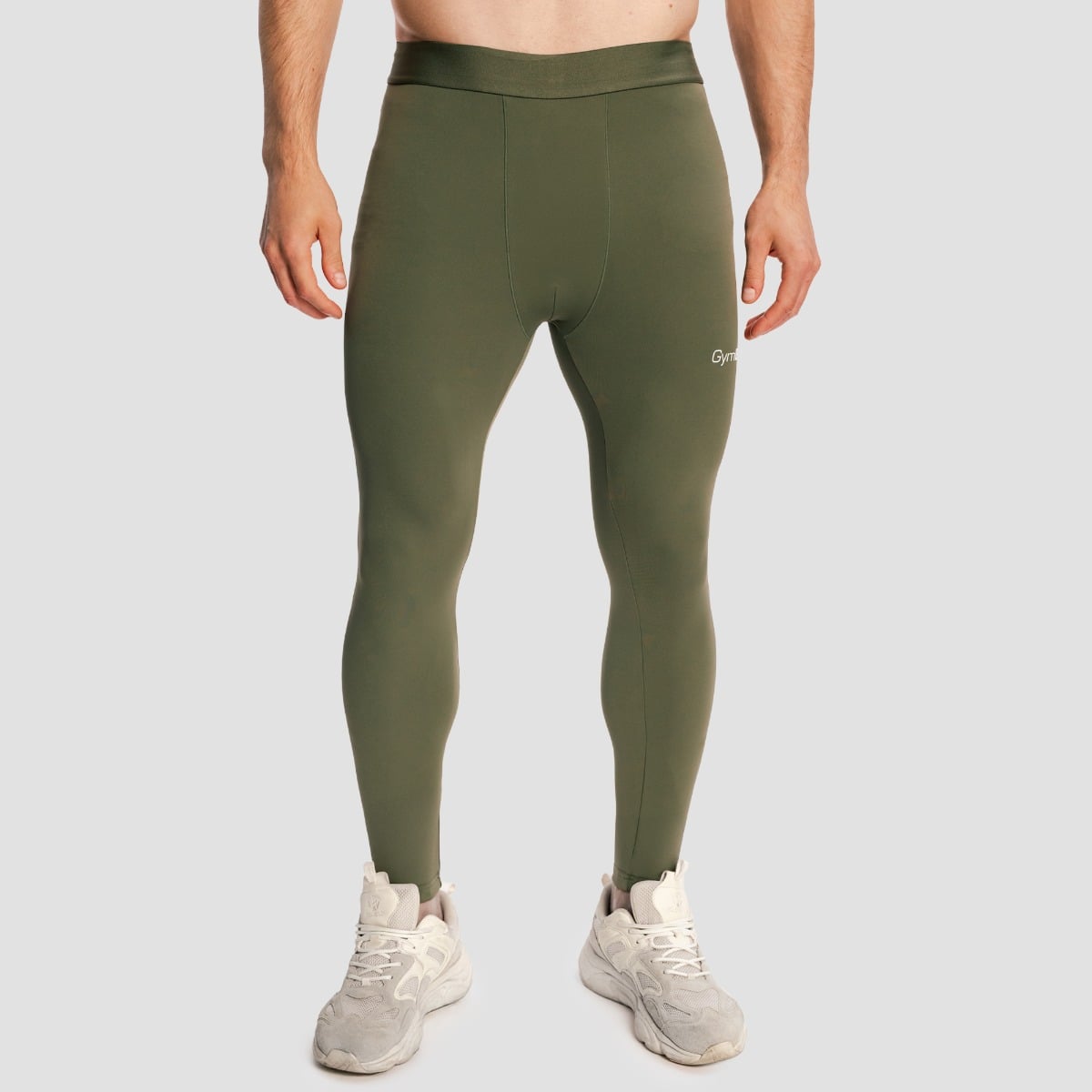 Muške helanke Combat Olive Grey - GymBeam