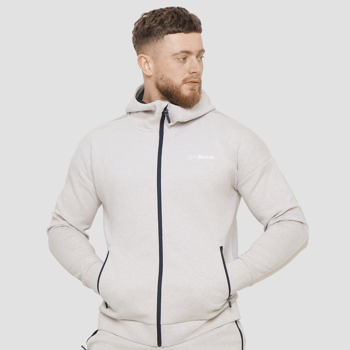 Muški duks Agile Zip Up Desert - GymBeam