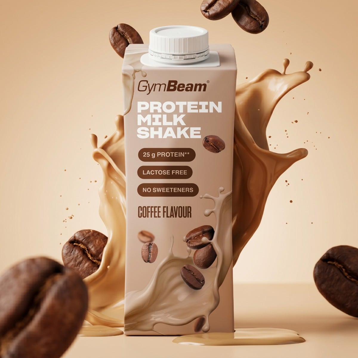 25g Protein Milkshake - GymBeam 250 ml - kafa
