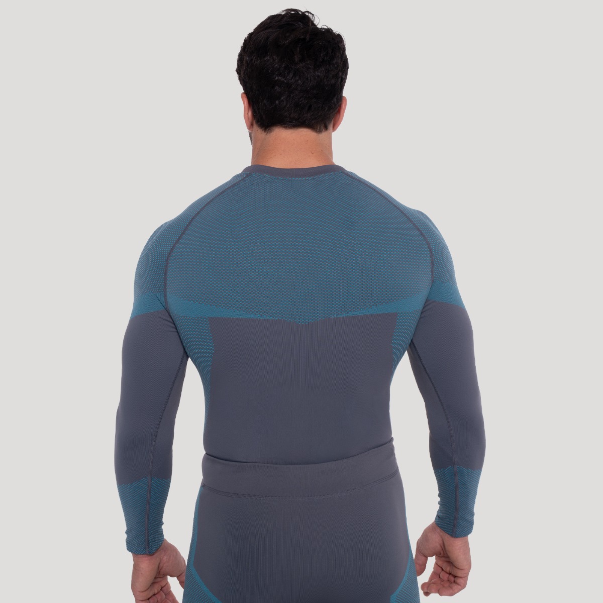 OG1 Seamless Longsleeve Grey/Blue - GymBeam