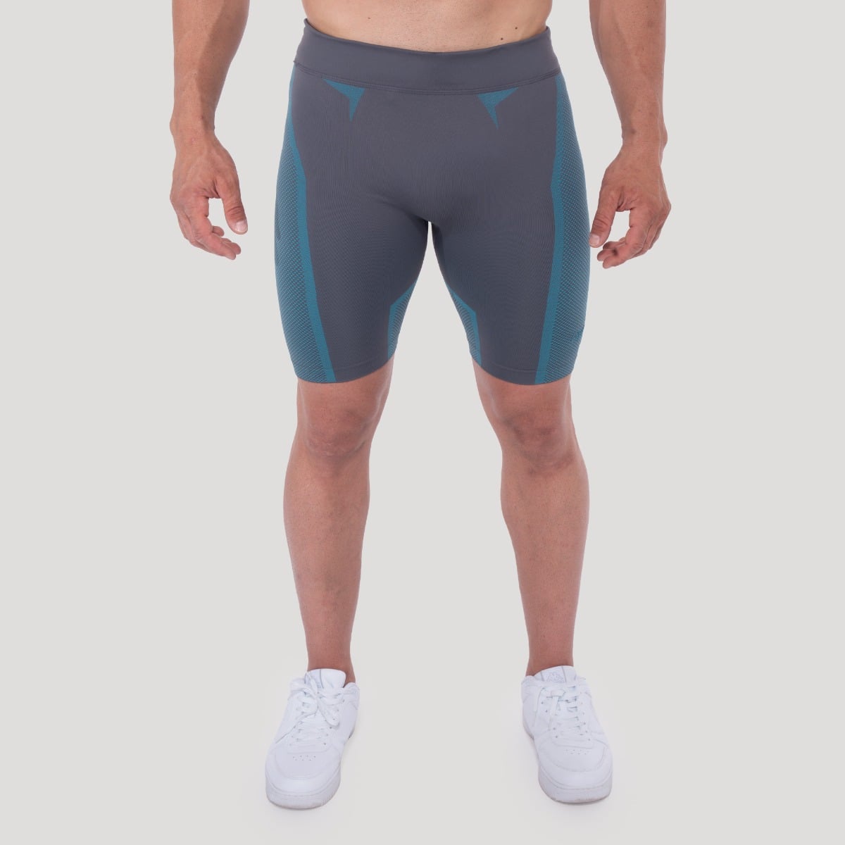 OG1 Seamless Shorts Grey/Blue - GymBeam