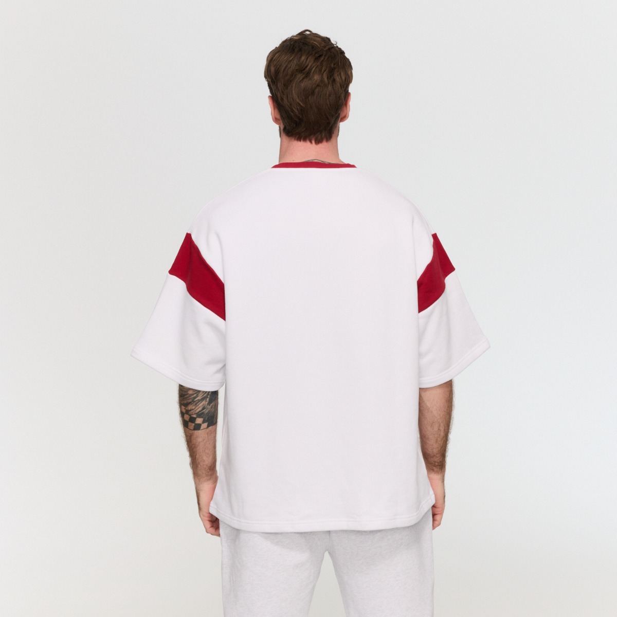 Premium Heavyweight Varsity T-Shirt White - GymBeam