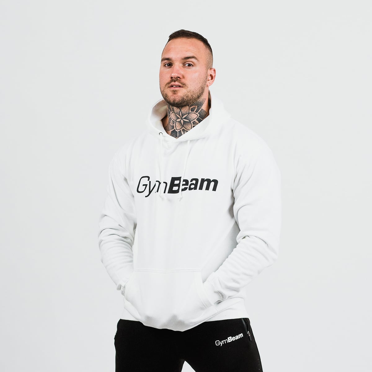 Duks PRO Hoodie White - GymBeam