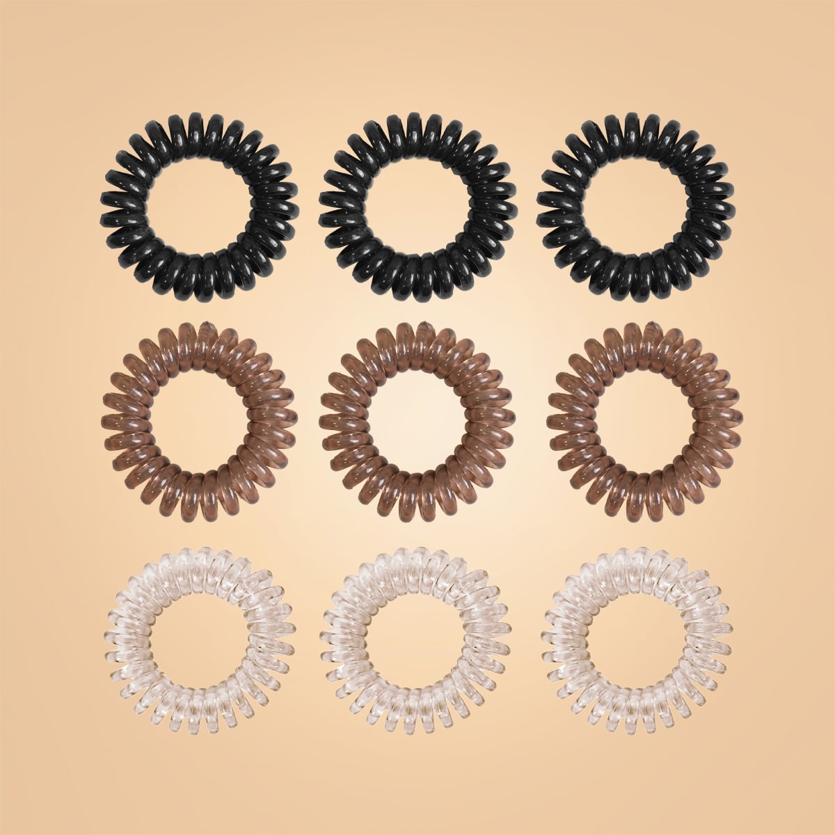 Set spiralnih gumica za kosu - BeastPink