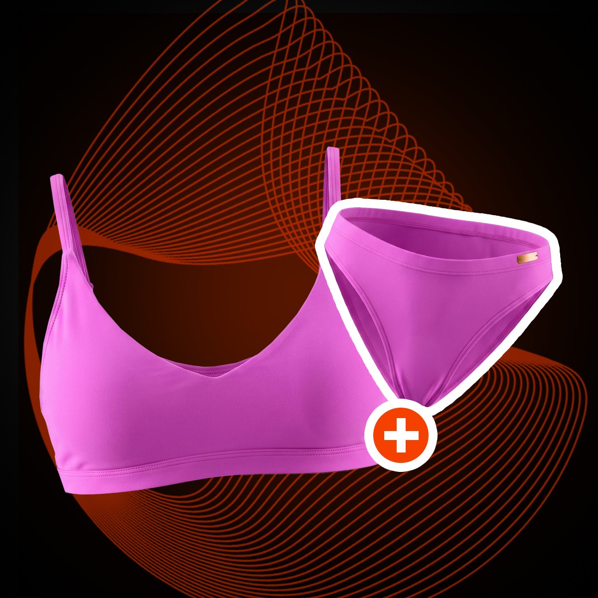 Gornji deo kupaćeg kostima Sports Pink - GymBeam + poklon