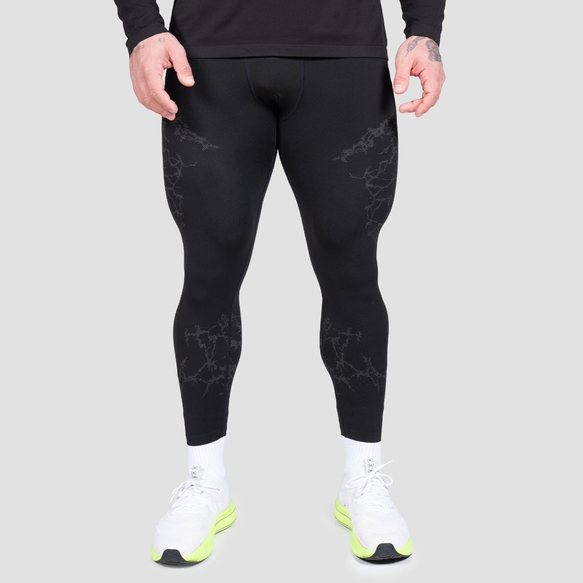 Muške helanke Static Seamless Black - GymBeam