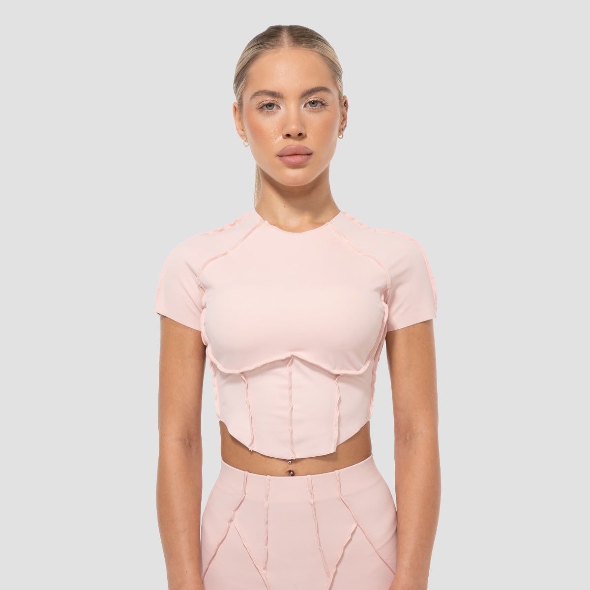 Women‘s Cosmo Cropped T-shirt Pink - GymBeam