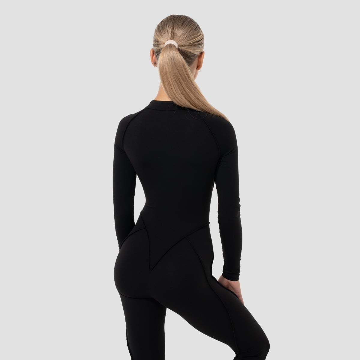 Women‘s Cosmo Zip-Up Jumpsuit Black- GymBeam
