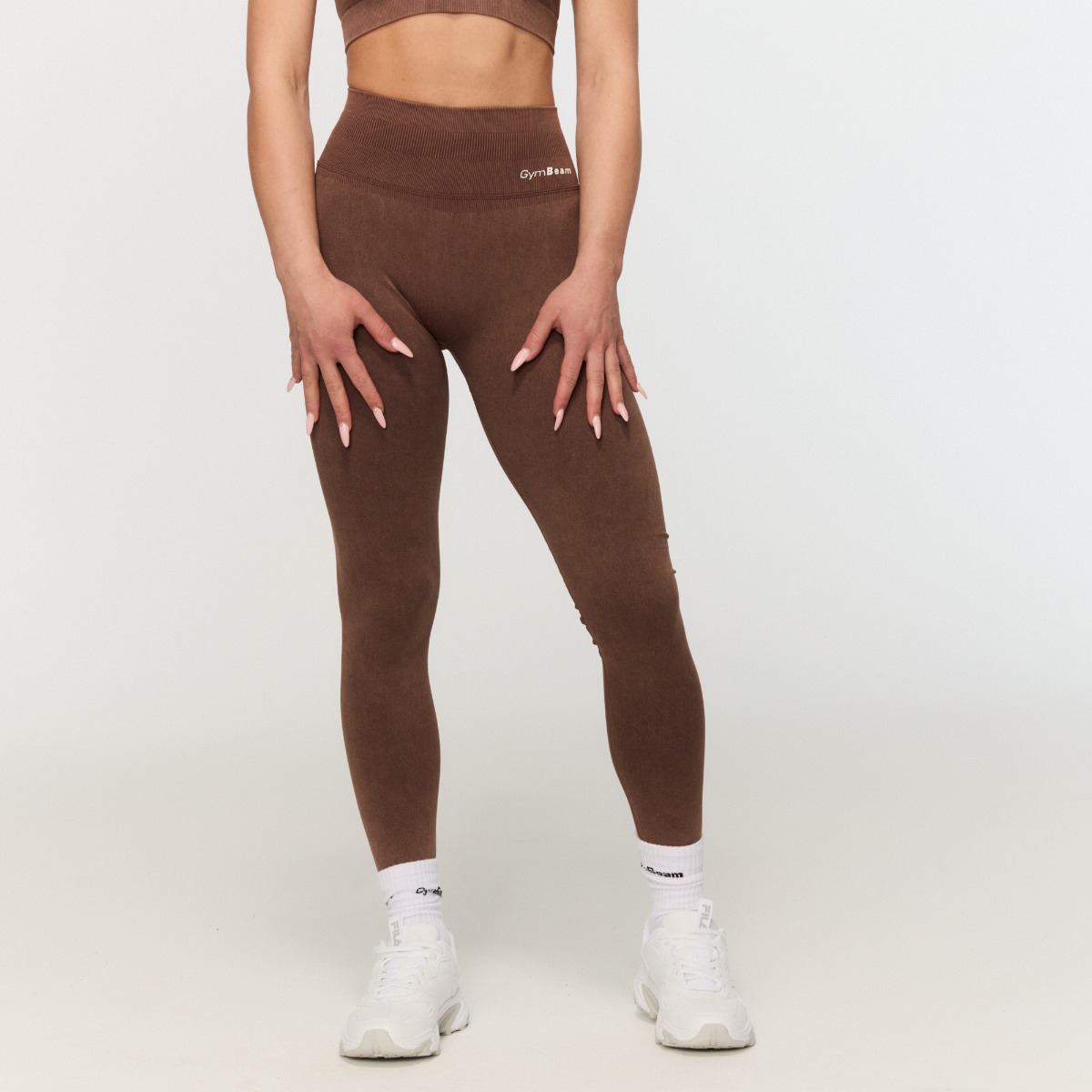 Women‘s Fierce Seamless Leggings Brown - GymBeam