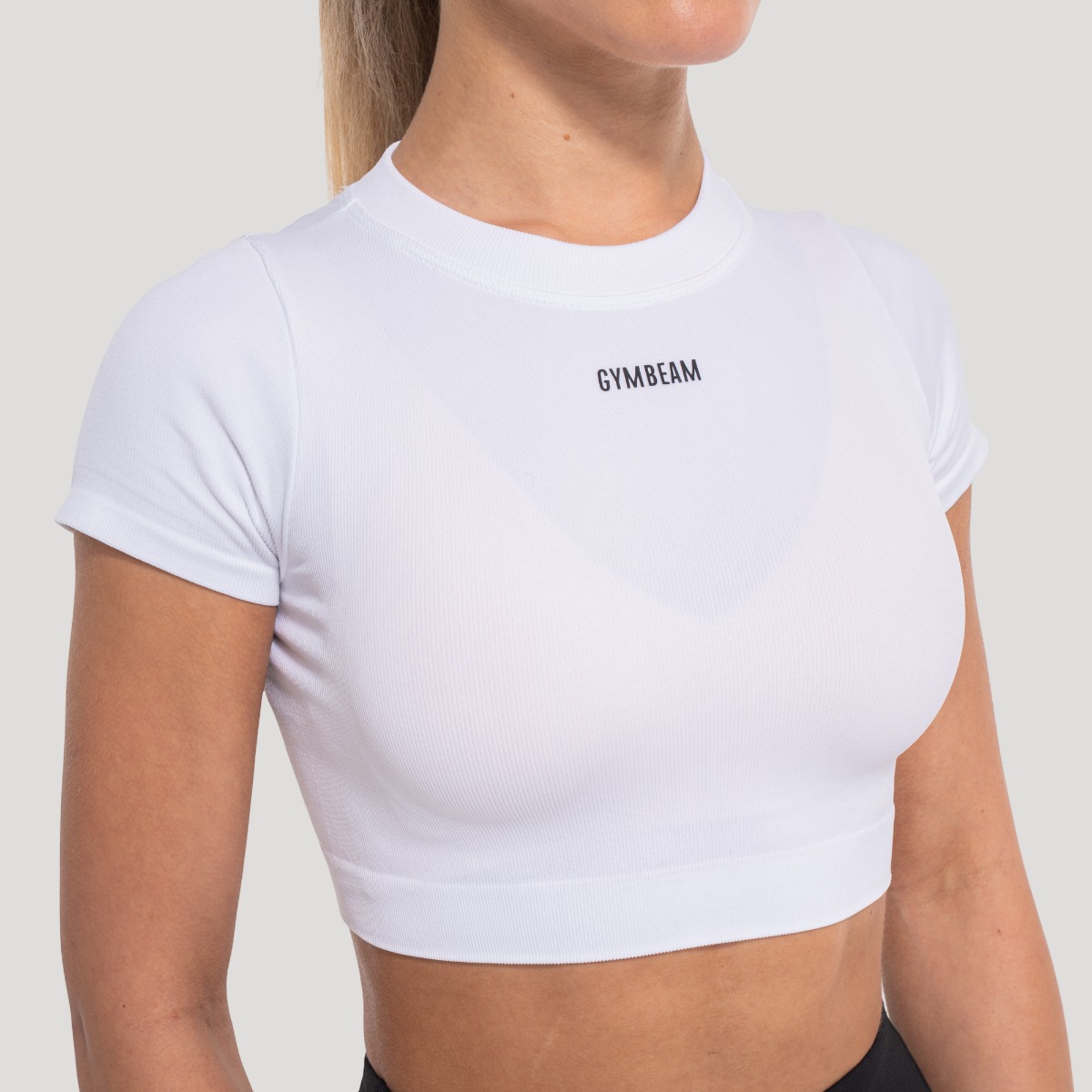 Women‘s Flow Crop Top White - GymBeam