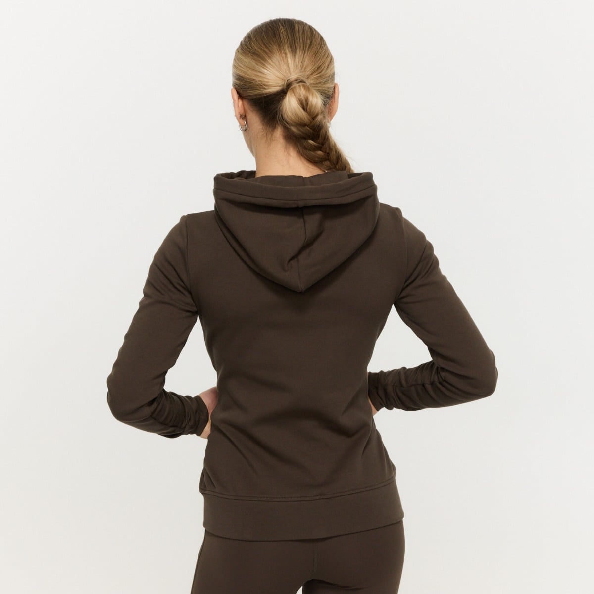 Ženski duks Limitless Zip Up Espresso - GymBeam