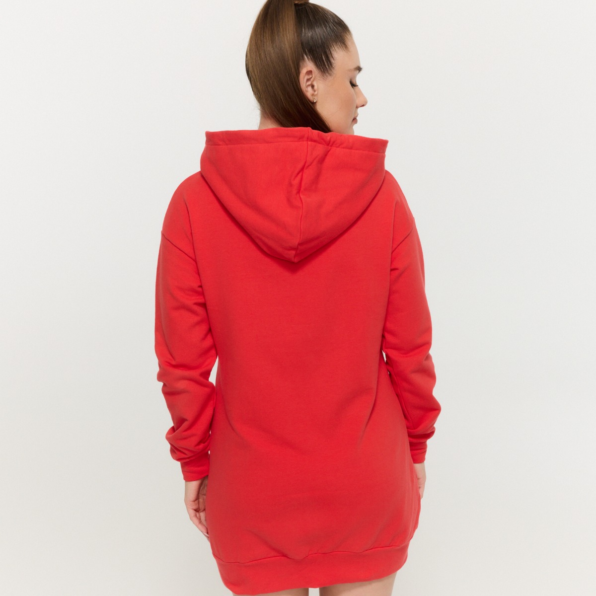 Ženska dukserica Limitless Longline Hot Red - GymBeam
