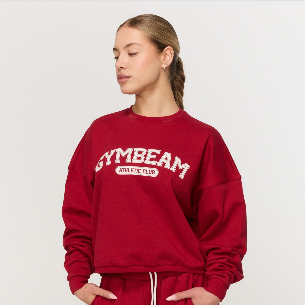 Ženski duks Varsity Red - GymBeam