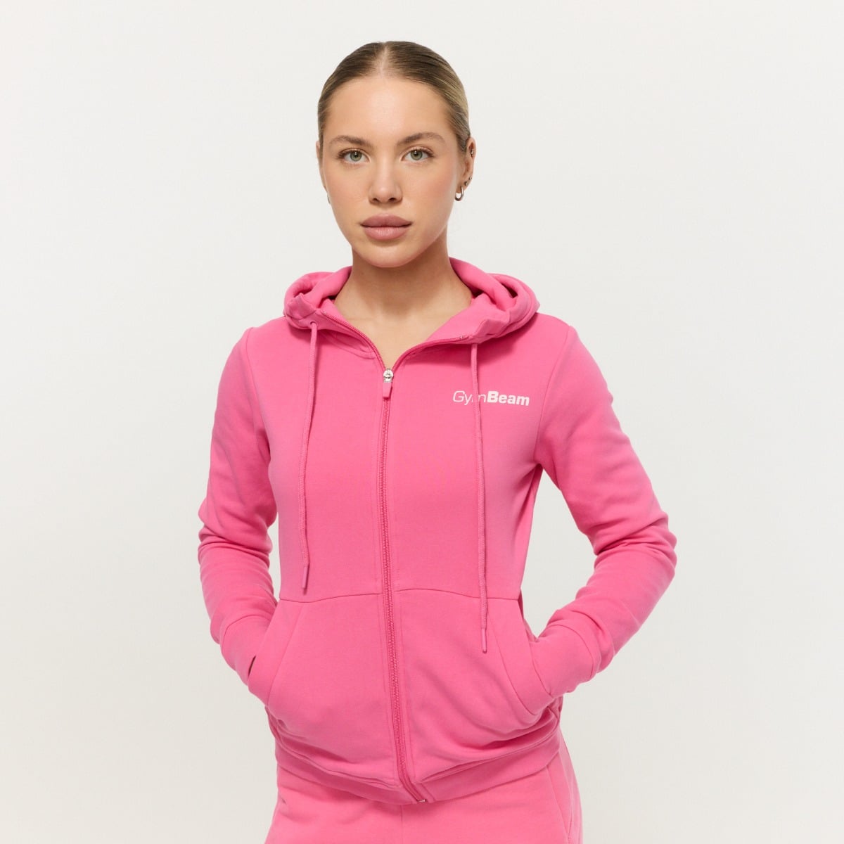Ženski duks Limitless Zip Up Dragonfruit - GymBeam