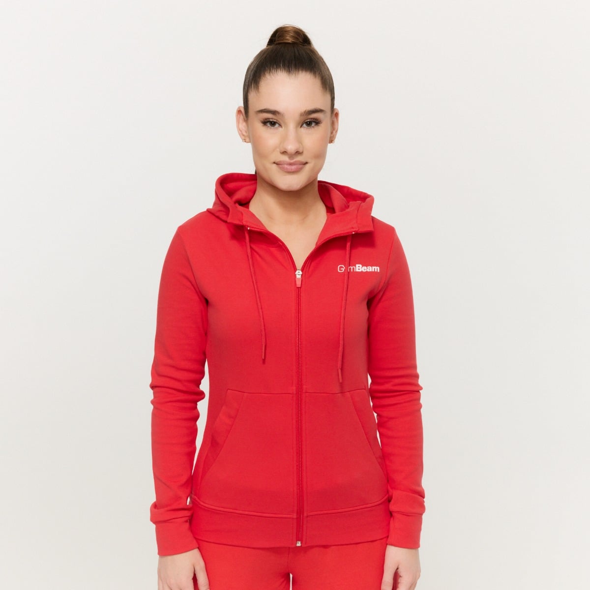 Ženska dukserica Limitless Zip Up Hot Red - GymBeam