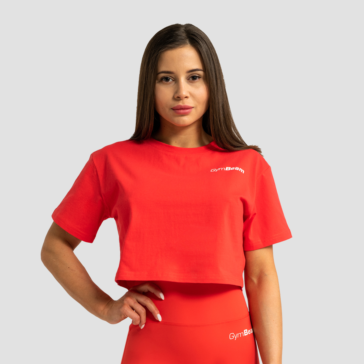 Ženski Crop Top Limitless Hot Red - GymBeam
