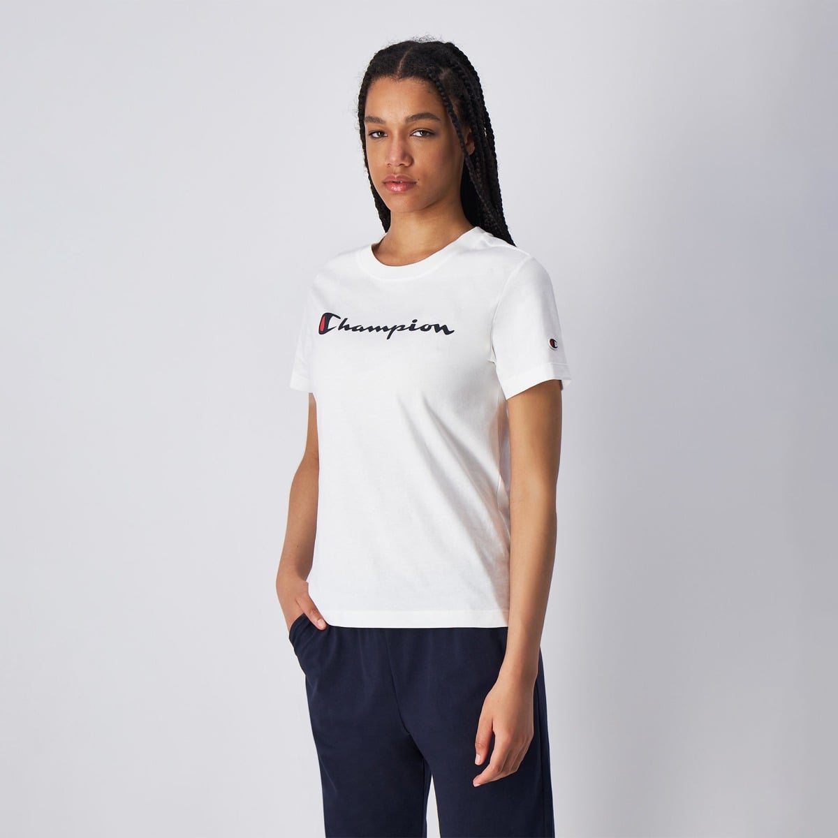 Women‘s Big Logo Jersey T-Shirt White - Champion
