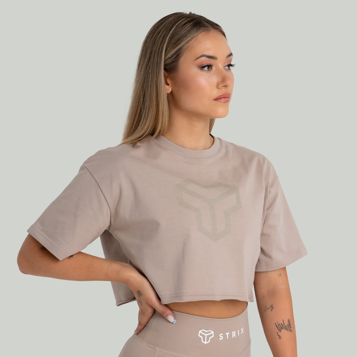 Ženska majica CropTop Taupe - STRIX