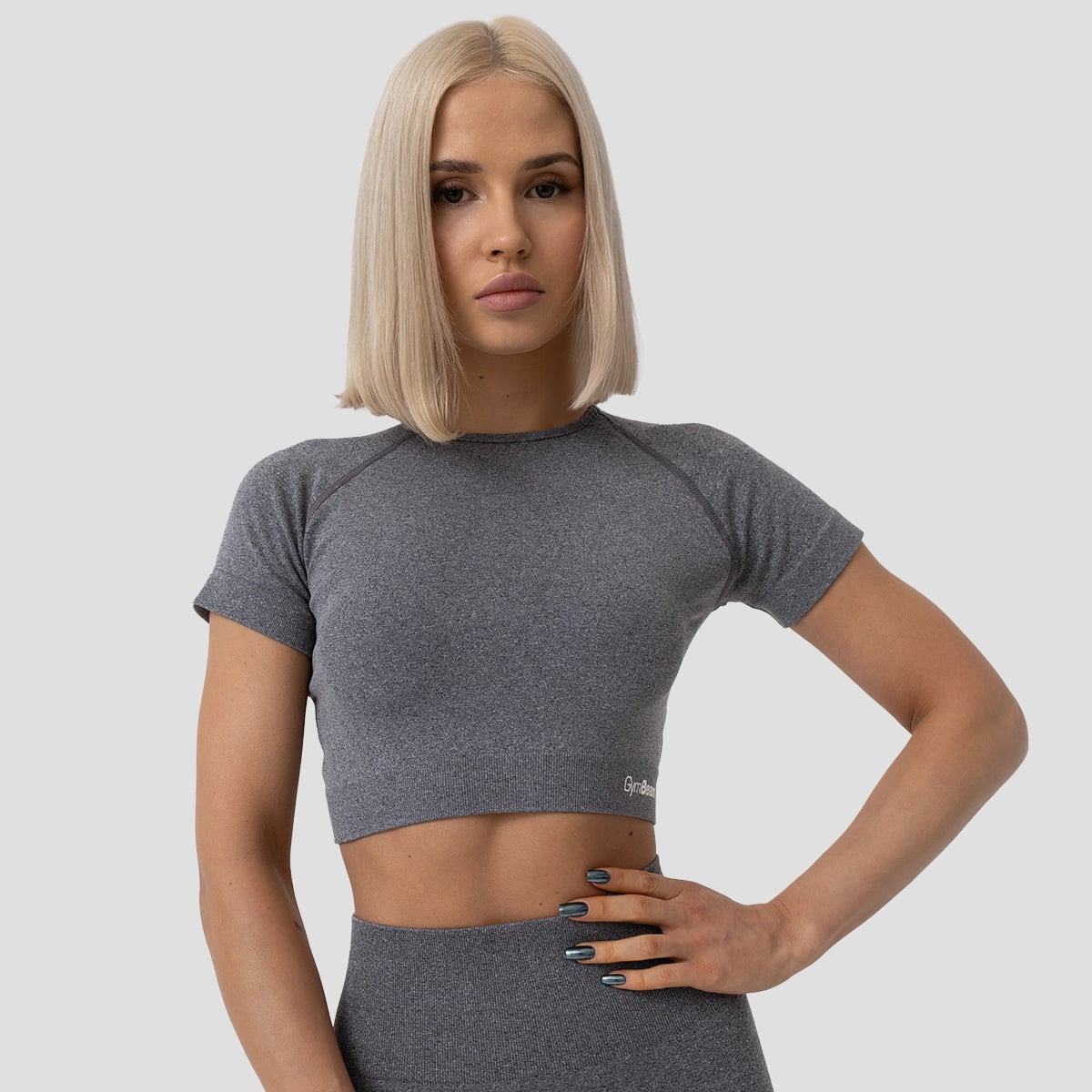 Ženski crop top FLO Grey - GymBeam