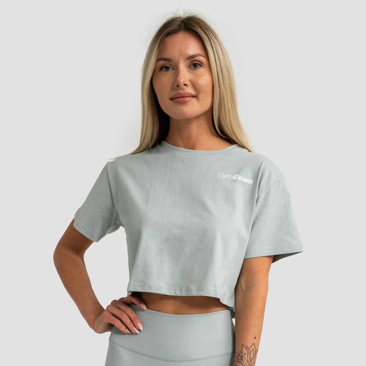Ženski Crop Top Limitless Eucalypt - GymBeam