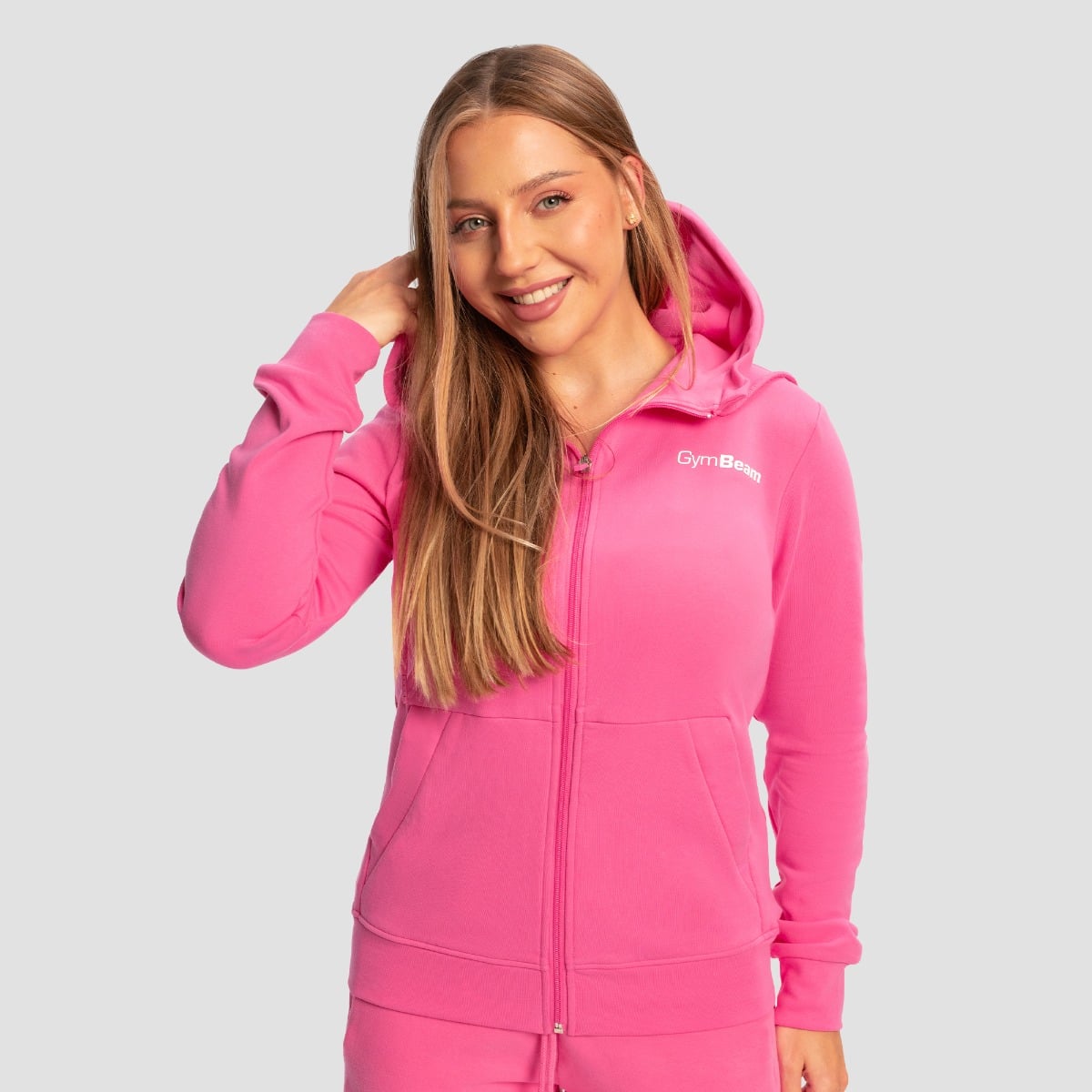 Ženski duks Limitless Zip Up Dragonfruit - GymBeam