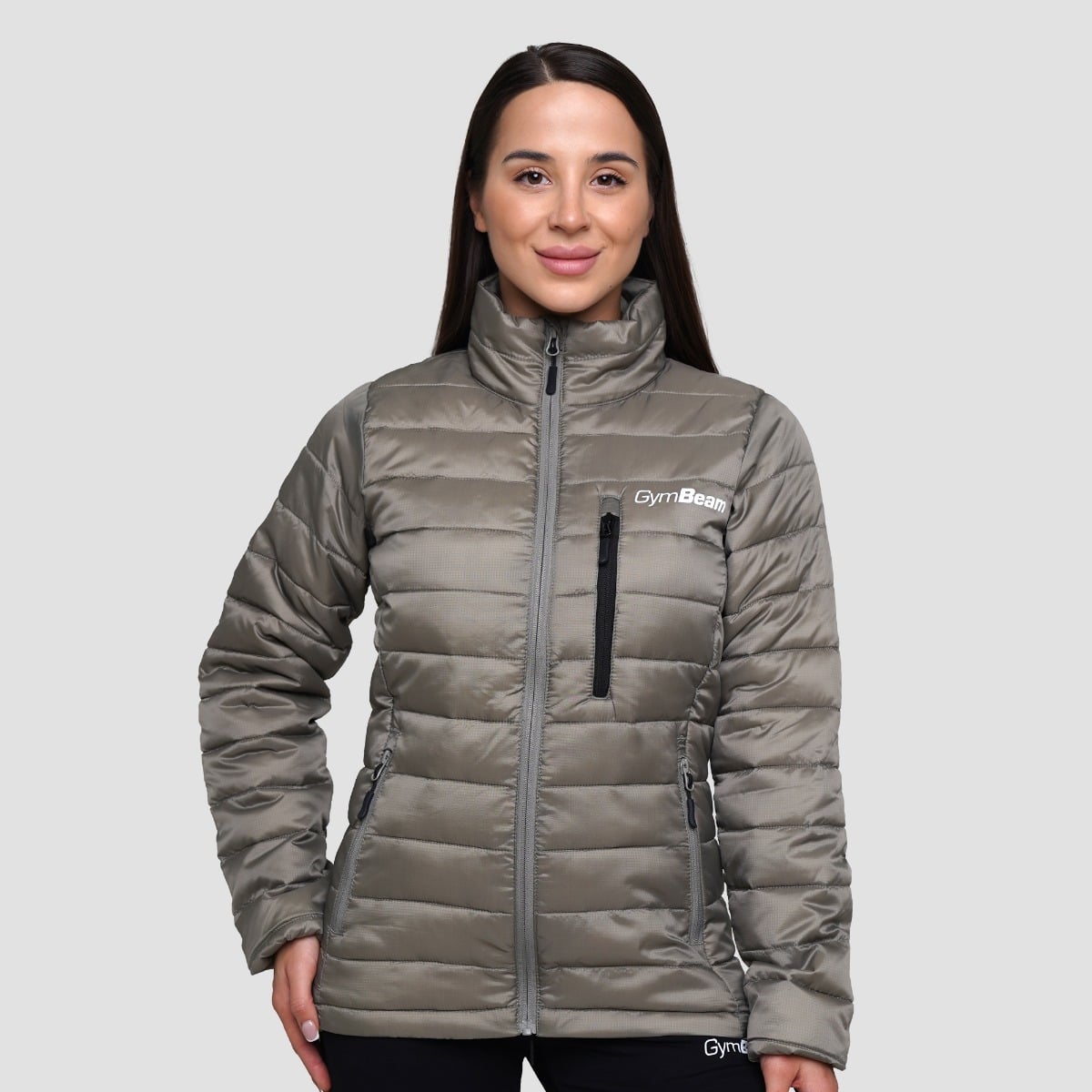 Ženska jakna Puffer Vetiver/Black - GymBeam