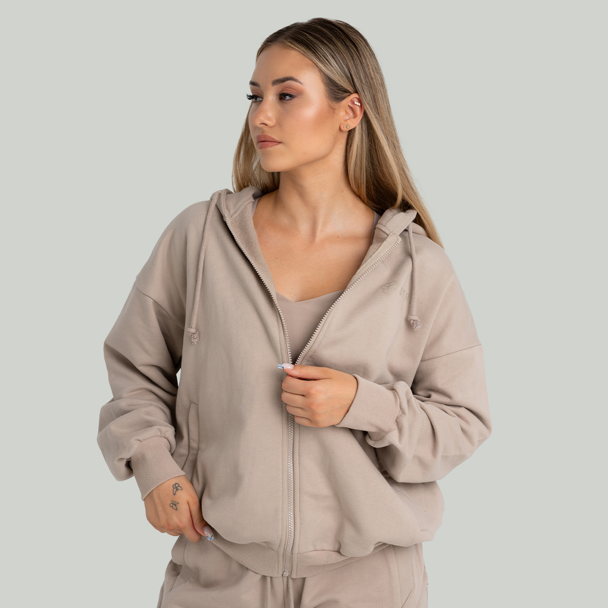 Ženski duks Zip Up Taupe - STRIX