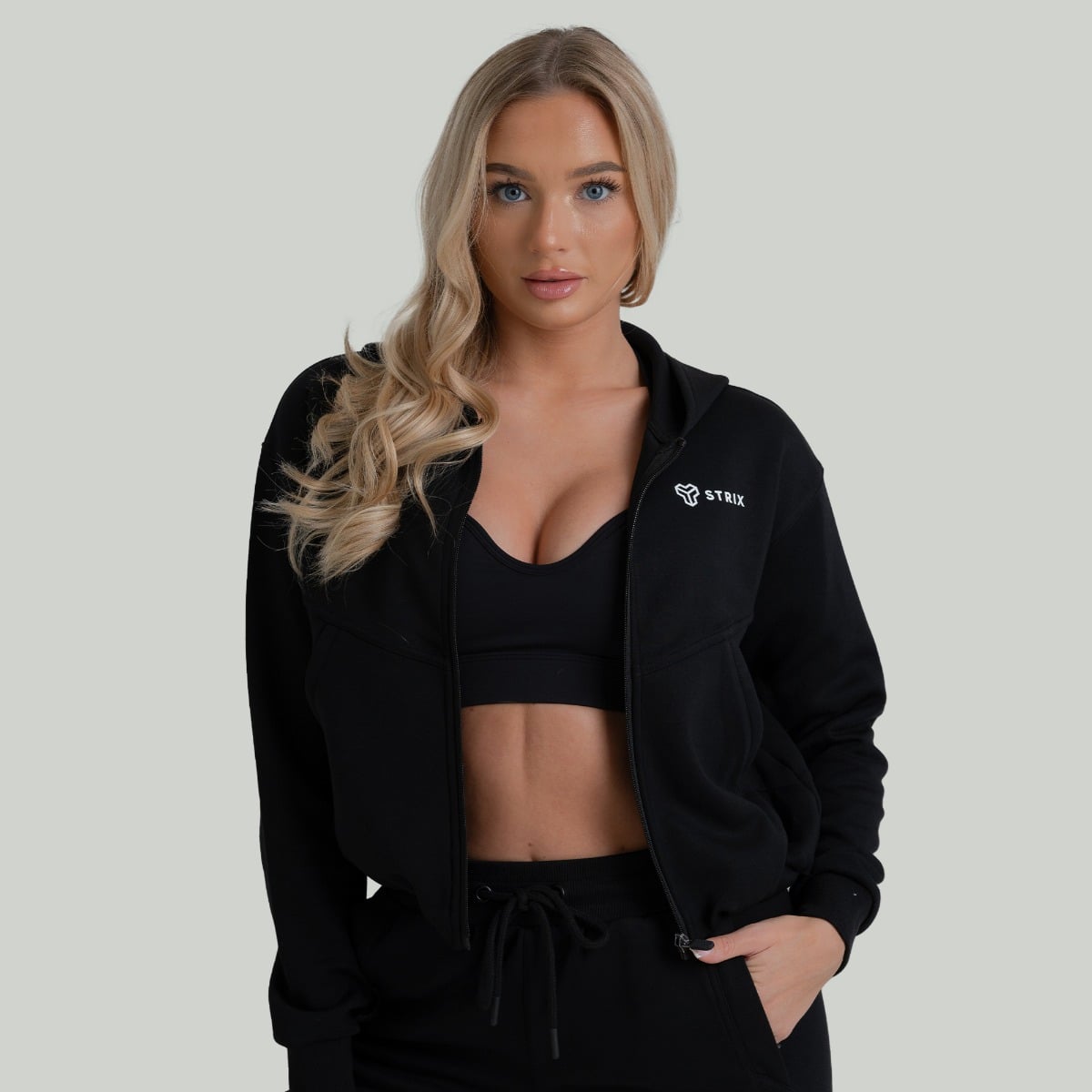 Ženski duks ZOA Zip-Up Black - STRIX