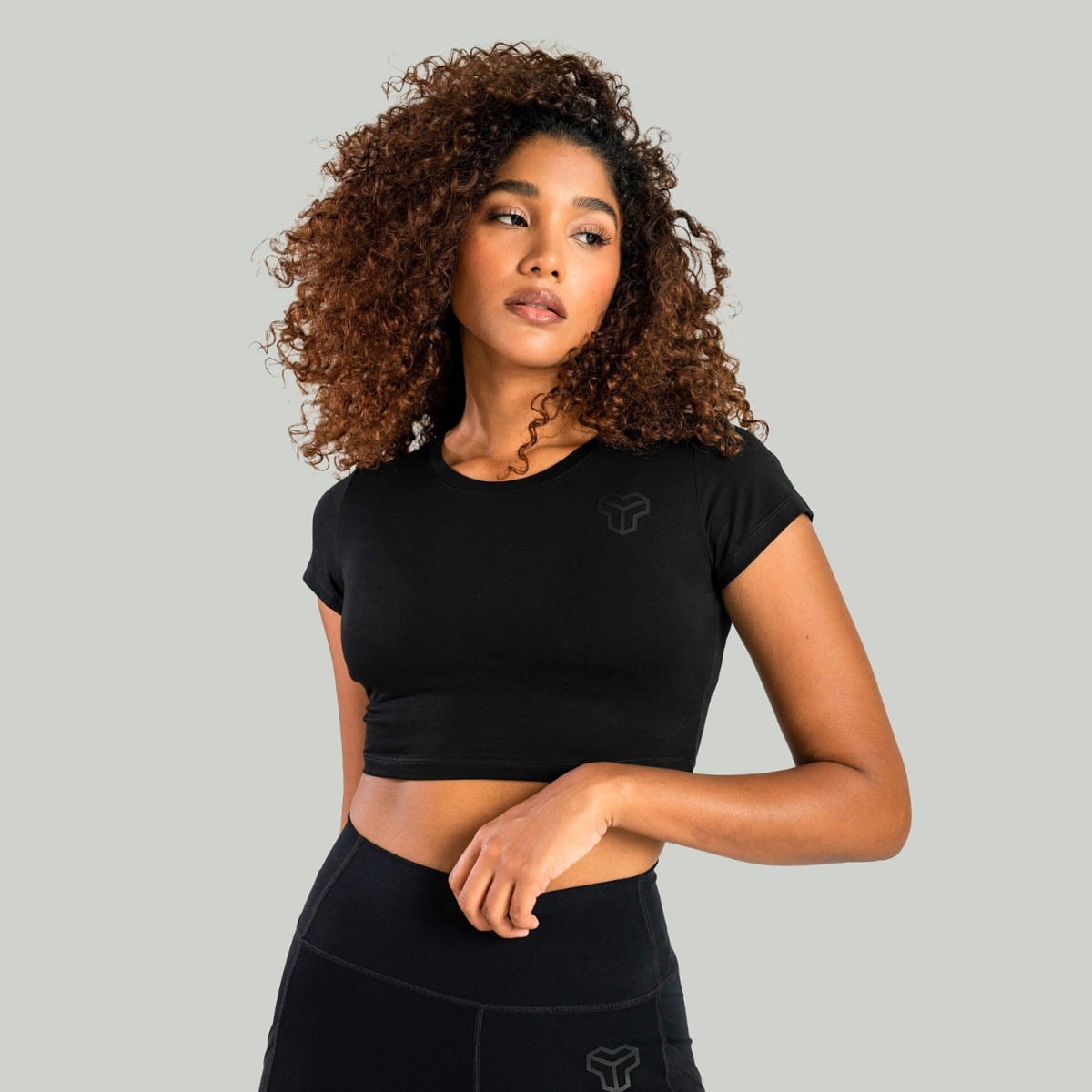 Ženski CropTop Essential Black - STRIX