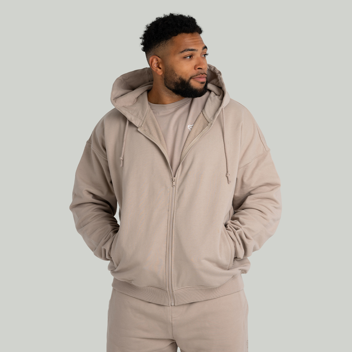 Muški duks Zip Up Taupe - STRIX