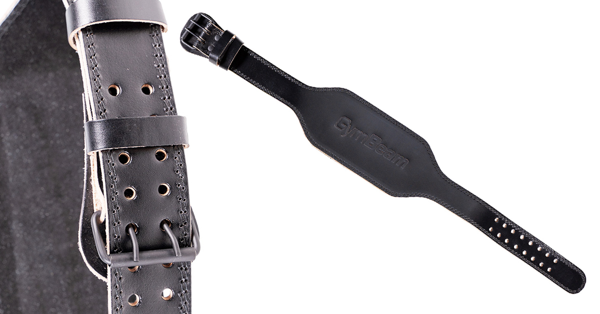 Fitnes pojas Full Leather Black - GymBeam